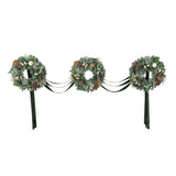 Member's Mark 3-Piece 18" Pre-Lit Christmas Wreath Décor with Evergreen Velvet Sash