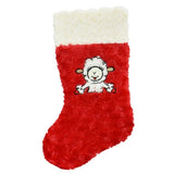 Multipet Lamb Chop Christmas Dog Toy Set, 3 Squeaky Plush 17" Stocking Gift 4Pk