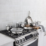 All-Clad D3 Stainless Steel Cookware Set, 13-Piece, Tri-Ply 18/10 Stainless Steel
