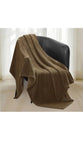 Monte & Jardin Jacquard Throw Blanket 60" x 70" Ultra Soft Plush Brown