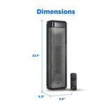 Midea 23" Dual-Flex Space Heater, Horizontal or Vertical ECO & 60° Oscillation