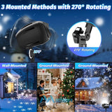 Christmas Snowflake Projector LED Moving Snowfall Laser Light Party Strobe Lamp
