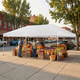 Crown Shades 10X20 Pop Up Canopy Event Tent - Heavy Duty w/ Wheeled Bag, White