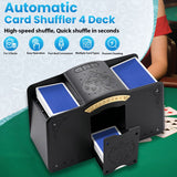 Automatic Card Shuffler for 1–4 Decks, USB Rechargeable Card Dealer Machine