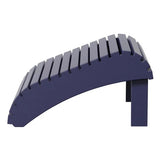 Leisure Line Adirondack Footstool by Tangent – Recycled Plastic Outdoor Ottoman, Weather Resistant HDPE Patio Footrest
