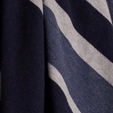 Banana Republic Wool & Cotton Jacquard Throw 60" × 70" Strip Blanket Stitch Trim