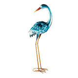Evergreen 35” Tall Pair of Blue Heron Statues - Set of 2 Blue Heron Steel Statue