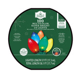 Holiday Time 100-Count Super Bright Smooth C9 Lights - 57 Ft C9 Christmas Lights