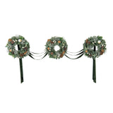 Member’s Mark 3-Piece Pre-Lit Flocked Wreath Décor with Evergreen Velvet Sash & Timer