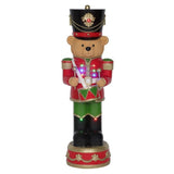4Ft Christmas Nutcracker Bear Figurine Light Up Porch Resin Bear Statue Ornament