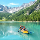 Aqua Marina Tomahawk Air-C Inflatable Canoe – High-Pressure Drop Stitch Touring Canoe with 2 Paddles