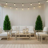 Nearly Natural 2-Pack 4' Faux Cedar Trees, UV Resistant Guest-Greeting Pine Tree