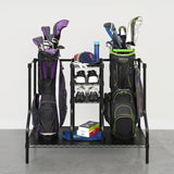 SafeRacks Golf Bag and Equipment Storage Steel Rack for Two Tour Sized Cart Bags