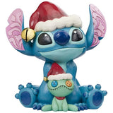 Jim Shore 14.8” H Disney Holiday Stitch and Scrump Statue