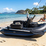 Kino Outdoor Kai Inflatable Belly Boat Bundle – Fishing Float Tube Set w/ Storage