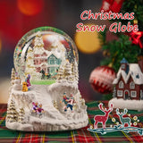Christmas Music Snow Globe – Christmas Village Scene, Nativity, Holy Angel