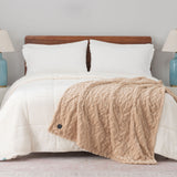 Berkshire Heated Throw Blanket, 4 Heat Settings 50" x 60" Polyester