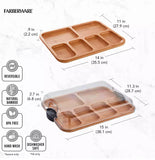 Farberware Build-a-Board 11" x 14" Bamboo Charcuterie Board w/ Locking Lids 2-pk