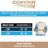 Copper Fit Pro Back Support Belt with Adjustable Straps & 4 Stabilizer Rods