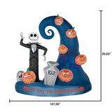 Disney 8.5 ft The Nightmare Before Christmas Jack Skellington Pre-Lit Inflatable with Kaleidoscope Lights