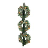 Member's Mark 3-Piece 18" Pre-Lit Christmas Wreath Décor with Evergreen Velvet Sash