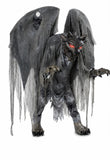 7.3 Ft Animated Gargoyle Halloween Animatronic with Flapping Wings, Red LED Eyes & Motion Sensor Sound Effects