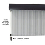 Koolspot Motorized Outdoor Sun Shade with Rechargeable Battery 15-Channel Remote