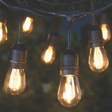 Member’s Mark 48 FT Outdoor LED Café String Lights with 24 Shatter-Resistant Bulbs