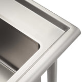 TRINITY 32" X 16" Stainless Steel Utility Sink with Pull-Out Faucet
