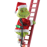 Mr. Christmas Super Climbing Grinch Animated Ladder Climber with Lights & Songs