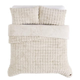 Frye 3-piece Faux Fur Comforter Set, Faux Rabbit Fur 1 Comforter, 2 Shams