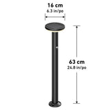 Artika Urbia 24.8" H Solar LED Bollard Lights with Motion Sensor, 300 lm, 2-Pack