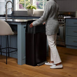 Kohler 47L Step Trash Can, Stainless Steel 13 Gallon Kitchen Trash Can w/ Quiet Lid