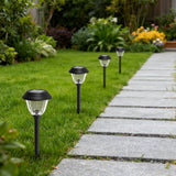 Member’s Mark Stainless Steel & Glass LED Solar Path Lights, 4-Pack, 20 Lumens