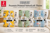 Peanuts VelvetLoft Throw Blanket 2-Pack Snoopy Plush Soft Throw 60x70