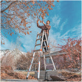 Little Giant MegaLite M18 Multi-Position Telescoping Ladder with Wall-Mount Ladder Rack, Type IA 300 lb Rated