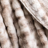 Life Comfort Bubble Faux Fur Throw, 60" × 70" Reversible 860 GSM Plush Blanket