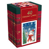 Holiday Christmas Greeting Cards Box Set, 40 Assorted 5x7 Envelopes Seals Bulk