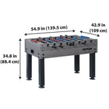 KETTLER Tournament Indoor Foosball Table – Glass Playfield, Telescopic Rods