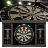 Barrington Palmer LED Dartboard Cabinet Set with 18" Bristle Board & 6 Steel-Tip Darts