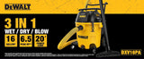 DeWalt 16 Gallon 6.5 Peak HP Stealthsonic Quiet Wet/Dry Vacuum