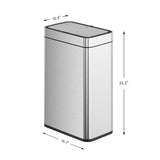 EKO 13.2 Gal 50L Motion Sensor Trash Can Stainless Steel Touchless Kitchen Can