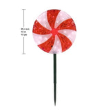 10” Peppermint LED Lawn Stakes with 180 total LEDs, Set of 6