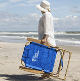 Tommy Bahama Hi-Boy 4-Position Beach Chair with Adjustable Headrest, Cup Holder and Storage Pocket
