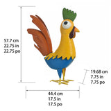 Stylecraft 22-Inch Metal Chicken Statue – Multi-Color Steel Garden Decor