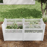 Vita Garden Bed with Fencing & Compost Baskets, BPA-Free Raised Vinyl Planter