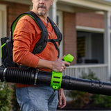 Greenworks 80V Backpack Leaf Blower, 800 CFM, 195 MPH, with Leaf Tarp