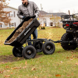 Gorilla Carts 9 Cu. Ft. Heavy Duty Poly Yard Dump Cart, 1400 lb Capacity Garden Utility Wagon