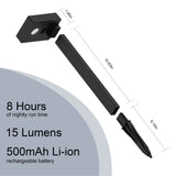 Mainstays Solar Modern Edge LED Pathway Lights, 6-Pack, 15 lm Warm White 15.75"H