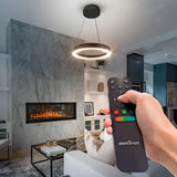 Atomi Aureus Smart Chandelier, 19" Aluminum Housing Color Changing Hue LED Light